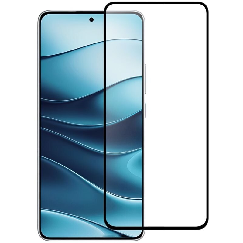 Heldekkende Skjermbeskytter Herdet Glass Xiaomi Redmi Note 14 5G svart - Skjermbeskyttelse som dekker hele skjermen