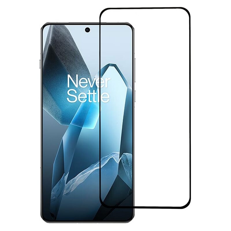 Heldekkende Skjermbeskytter Herdet Glass OnePlus 13 svart - Skjermbeskyttelse som dekker hele skjermen