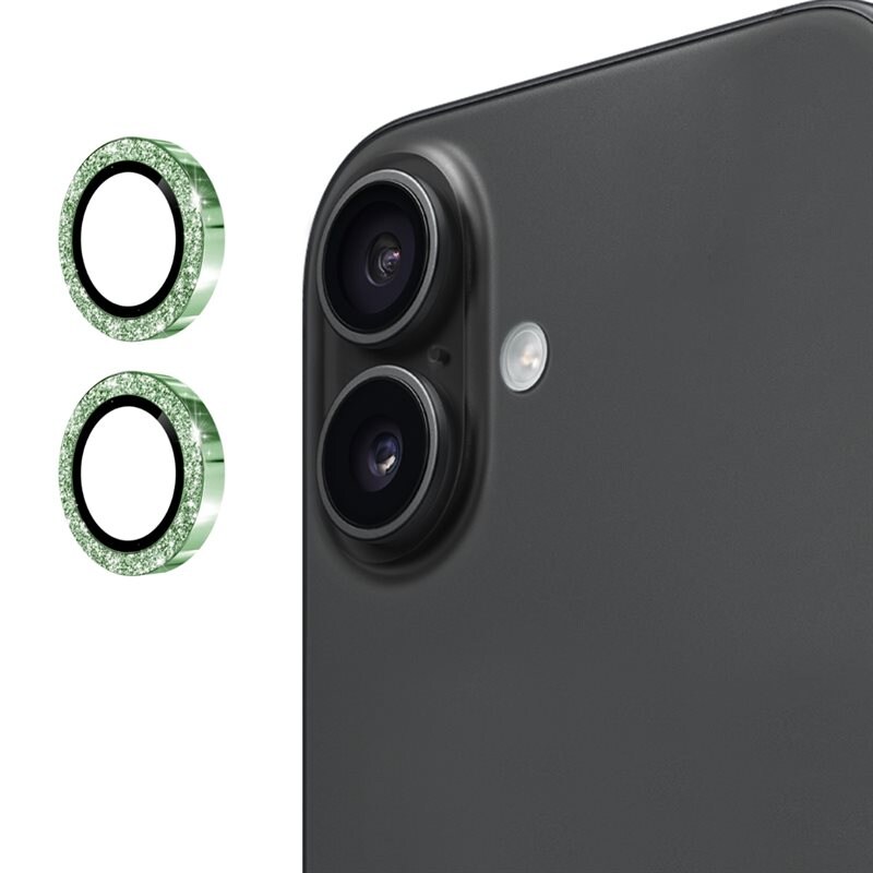 Hat Prince Glitter Linsebeskyttelse Aluminium iPhone 17 Grønn