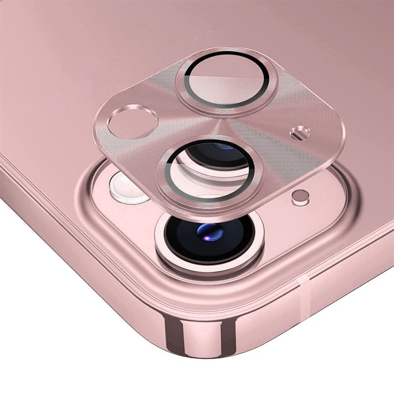 Hat Prince Kamerabeskyttelse Aluminium+Herdet Glass iPhone 15 rosa