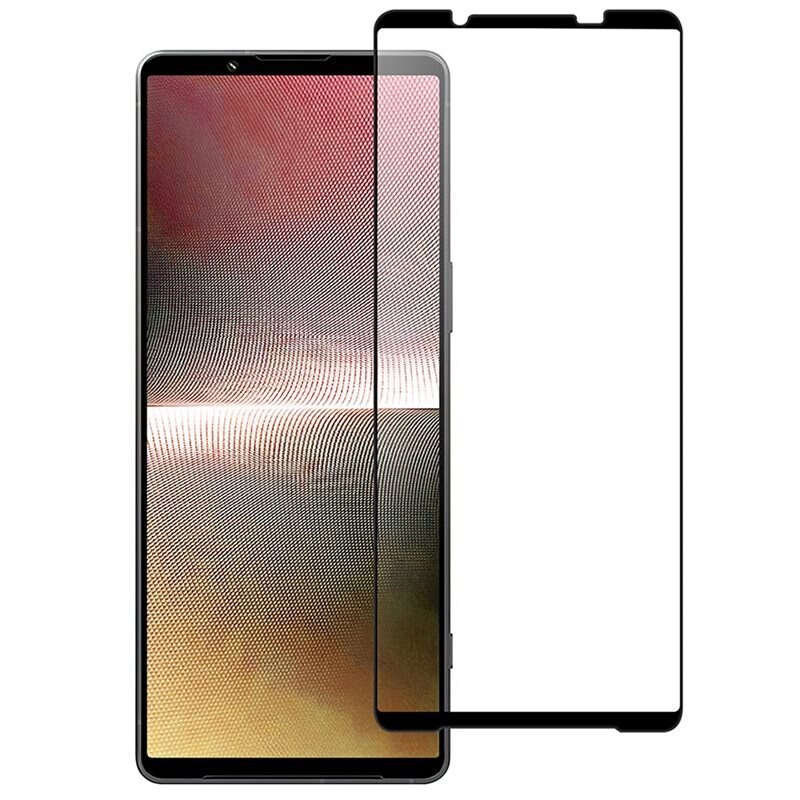 Heldekkende Skjermbeskytter Herdet Glass Sony Xperia 1 VI svart - Skjermbeskyttelse som dekker hele skjermen