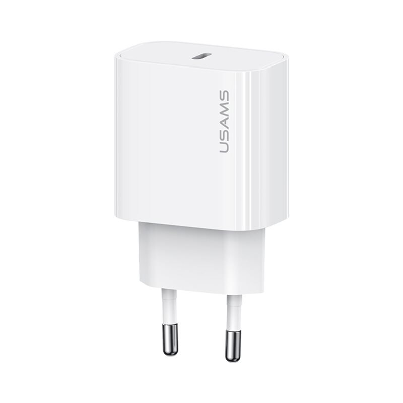 Usams Vegglader USB-C 20W hvit