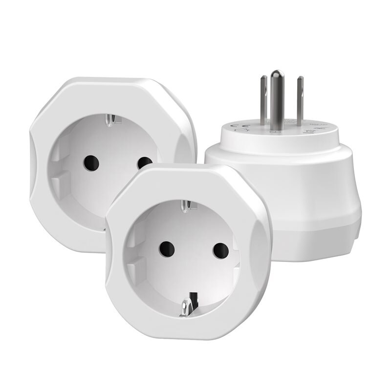 2-pack Reiseadapter Europa til USA