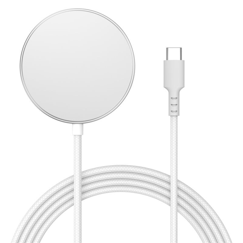 Qi2 15W Magnetisk Trådløs Ladeplate hvit