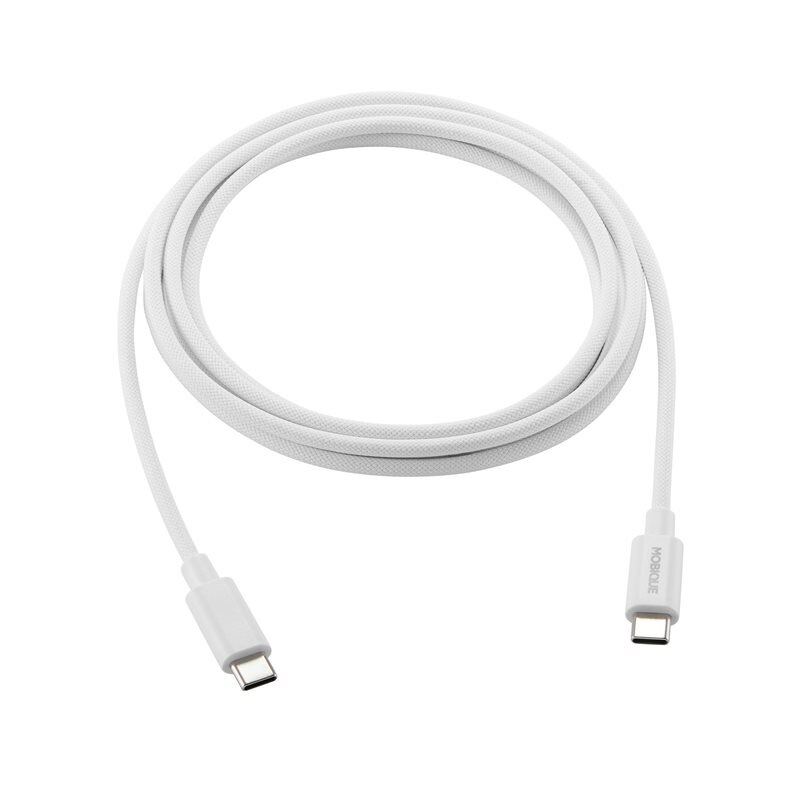 Mobique Premium USB-C til USB-C-ladekabel 2m hvit