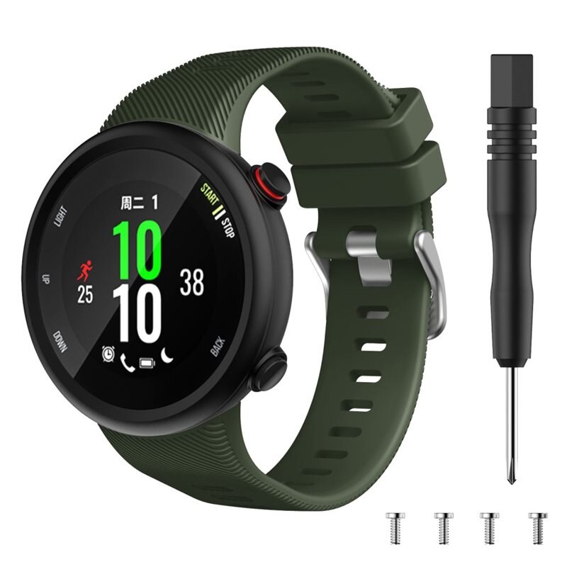 Garmin Forerunner 45 Reim Silikon Grønn - Sporty armbånd perfekt for treningen