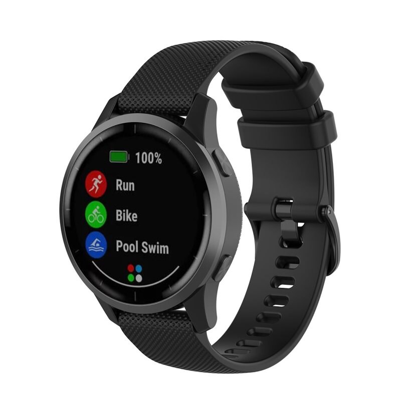 Garmin Forerunner 255 Reim Silikon Svart - Sporty armbånd perfekt for treningen