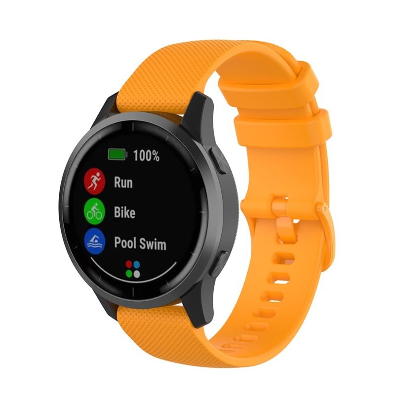 Garmin Vivoactive 4 Reim Silikon Oransje - Sporty armbånd perfekt for treningen