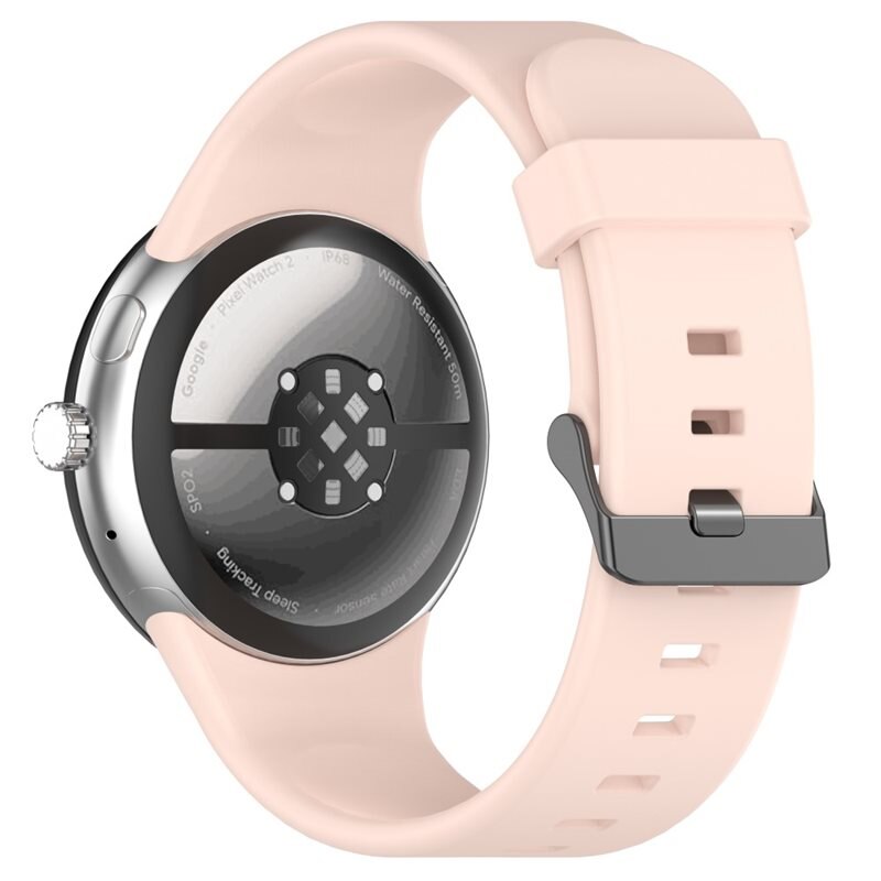 Google Pixel Watch 3 45mm Reim Silikon Rosa - Sporty armbånd perfekt for treningen