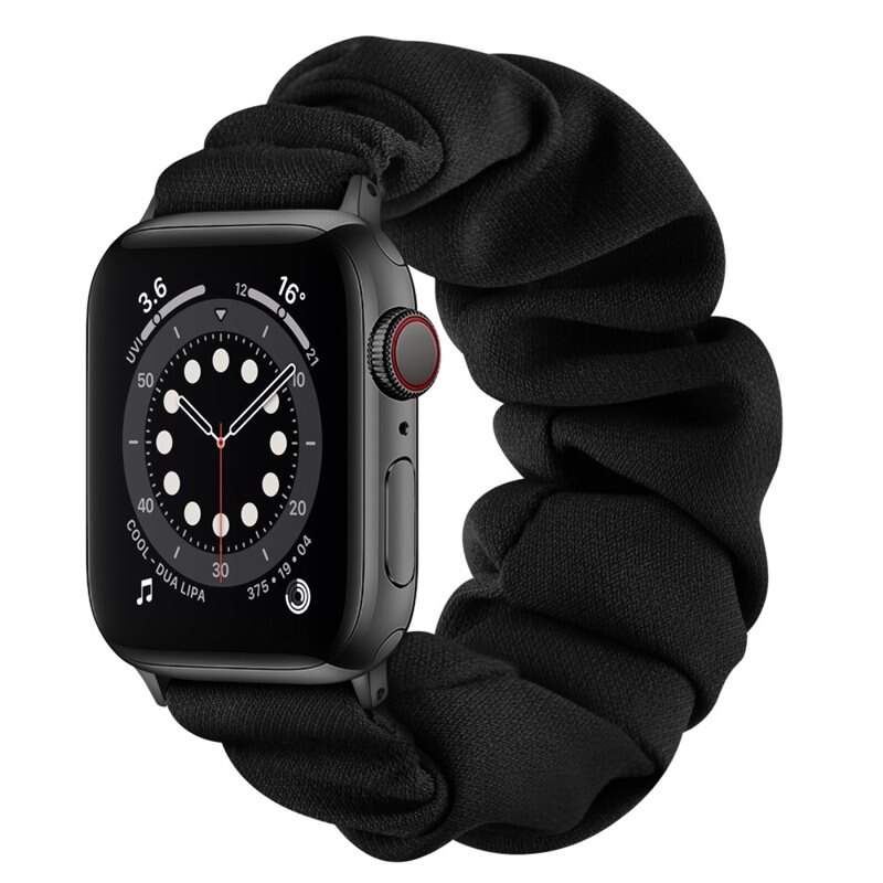 Scrunchie Reim Apple Watch 40mm svart - Klokkereim
