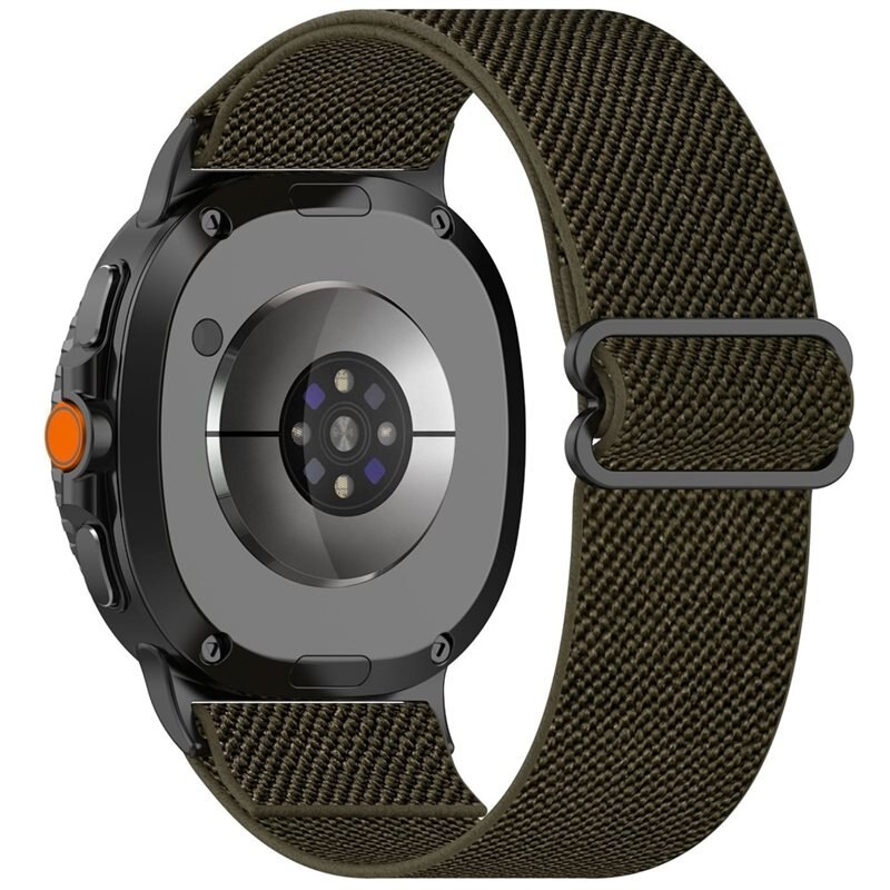 Samsung Galaxy Watch 8 40mm Elastisk Nylonreim Mørk grønn - Fleksibelt smartklokkearmbånd i behagelig elastikk
