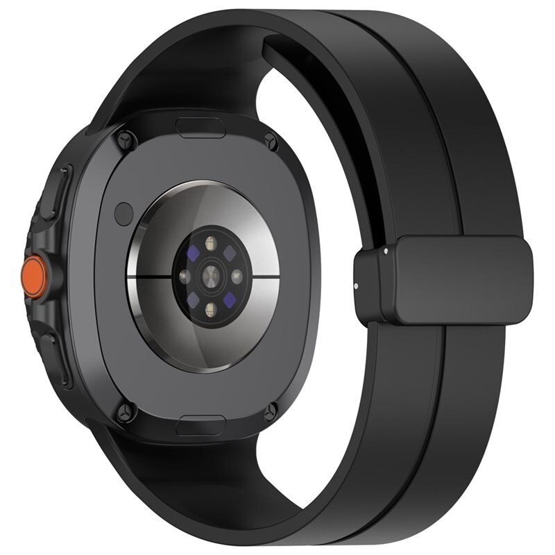 Samsung Galaxy Watch 8 44mm Reim Silikon Svart - Sporty armbånd perfekt for treningen