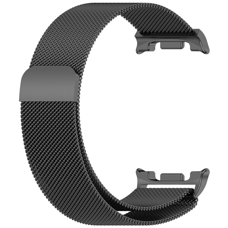 Samsung Galaxy Watch 8 Classic Reim Milanese Loop Grå - Luksuriøst armbånd med magnetisk lukking - Rustfritt stål