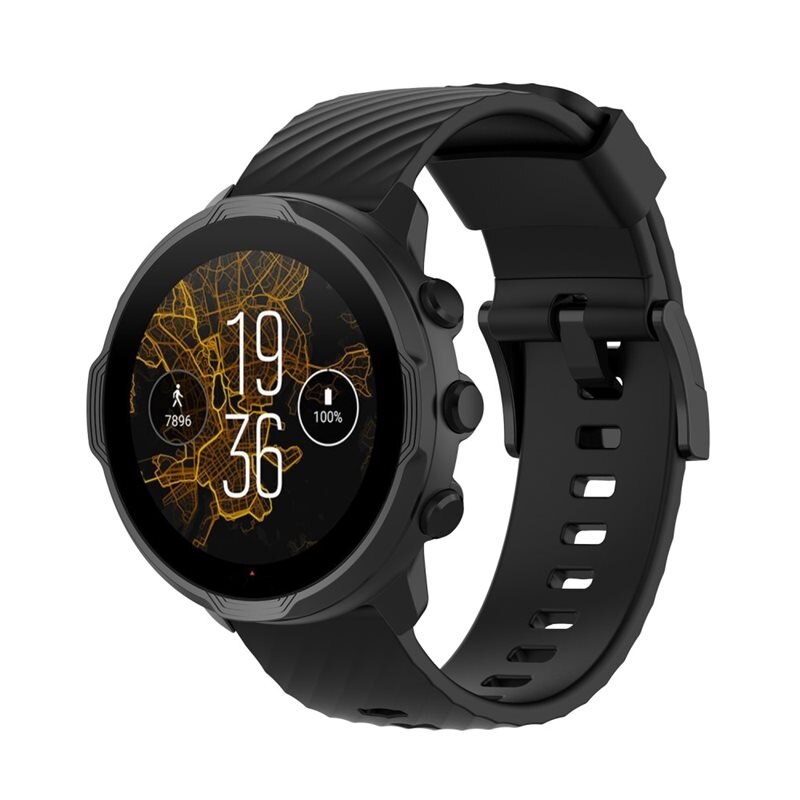 9 Baro/Suunto 7/Suunto 9 Reim Silikon Svart - Sporty armbånd perfekt for treningen