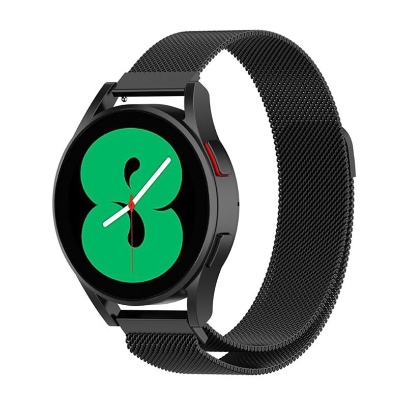 Samsung Galaxy Watch 5 44mm Reim Milanese Loop Svart - Luksuriøst armbånd med magnetisk lukking - Rustfritt stål