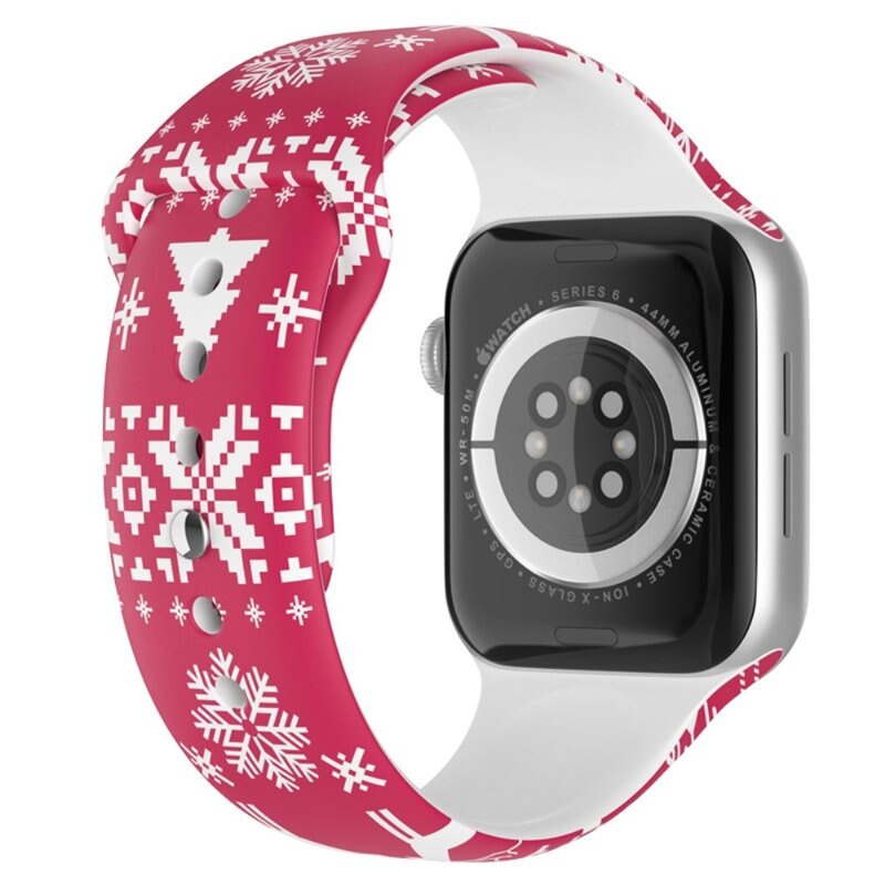 Apple Watch 38/40/41 mm Reim Silikon med Julemotiv snøfnugg
