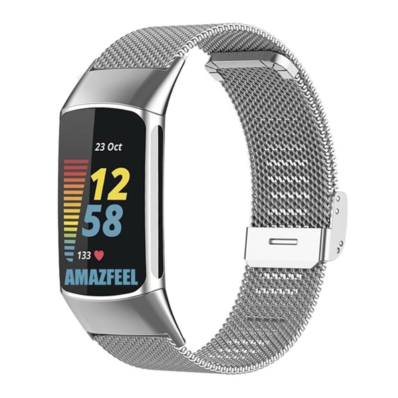 Mesh Bracelet Fitbit Charge 6 Sølv - Klokkereim