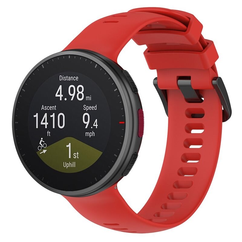 Polar Vantage V2 Reim Silikon Rød - Sporty armbånd perfekt for treningen