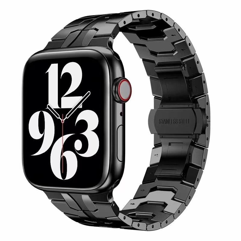 Race Stainless Steel Bracelet Apple Watch SE 44mm Black - Klokkereim