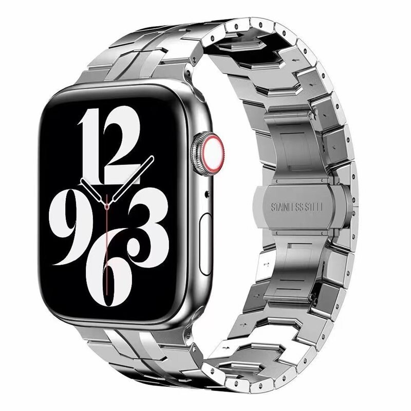 Race Stainless Steel Bracelet Apple Watch Series 10 46mm Silver - Klokkereim