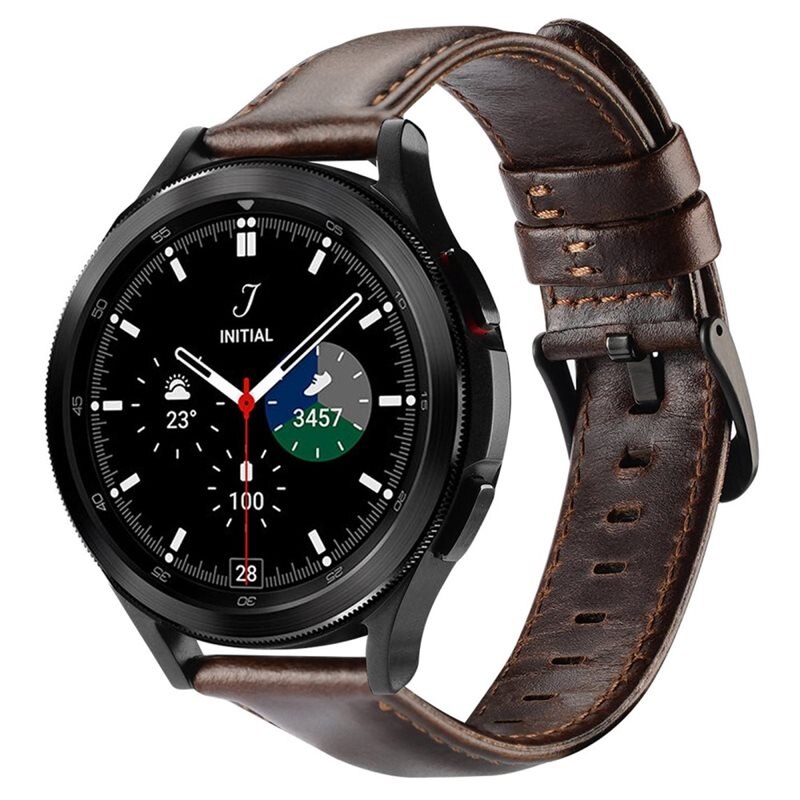 Dux Ducis Leather Watch Band Samsung Galaxy Watch 6 Classic 43mm Brown - Klokkereim