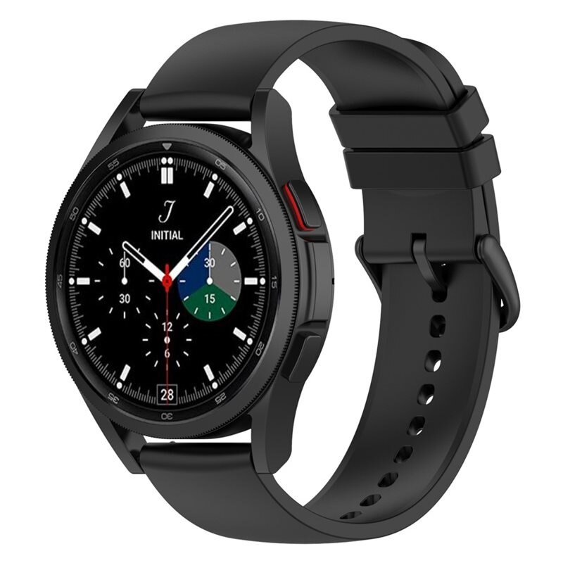 Samsung Galaxy Watch 4 40mm Reim Silikon Svart - Sporty armbånd perfekt for treningen
