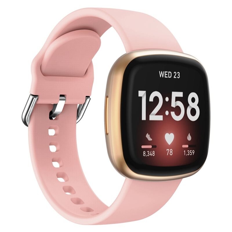 Fitbit Versa 3 Reim Silikon Rosa - Sporty armbånd perfekt for treningen