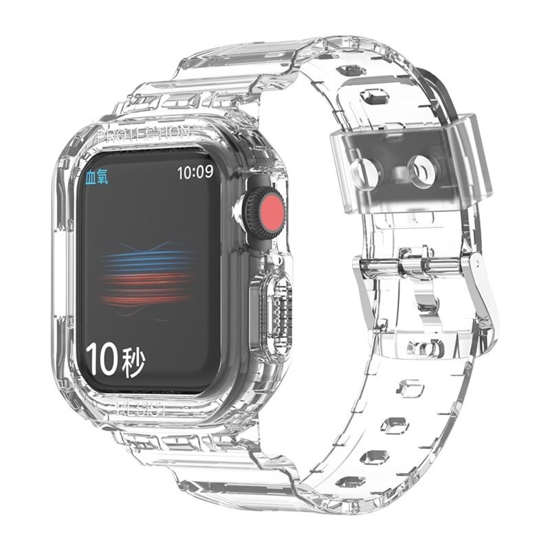 Apple Watch 44mm Crystal Deksel + Reim gjennomsiktig