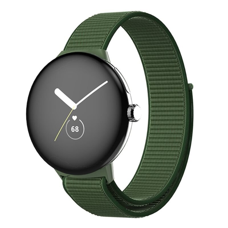 Google Pixel Watch 3 41mm Nylonreim Grønn - Armbånd i behagelig og ventilerende nylon