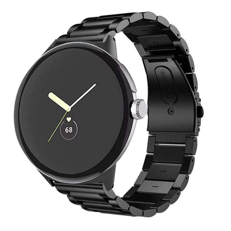 Google Pixel Watch Metal Reim Svart - Armbånd i luksuriøs og stilren design