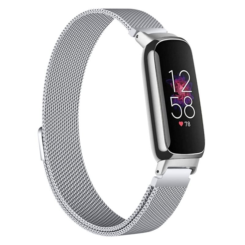 Fitbit Inspire 3 Reim Milanese Loop Sølv - Luksuriøst armbånd med magnetisk lukking - Rustfritt stål