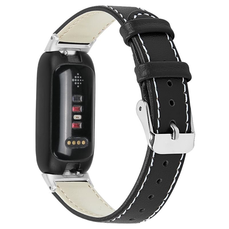 Fitbit Inspire 3 Reim Lær Svart - Stilig armbånd i lær