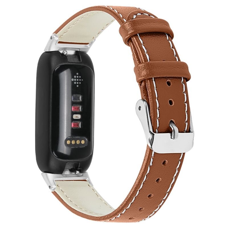 Fitbit Inspire 3 Reim Lær Brun - Stilig armbånd i lær