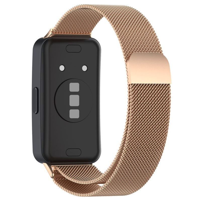 Huawei Band 8 Reim Milanese Loop Rosegull - Luksuriøst armbånd med magnetisk lukking - Rustfritt stål