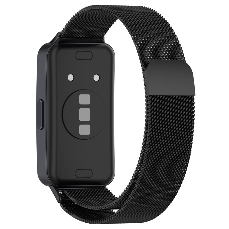 Huawei Band 8 Reim Milanese Loop Svart - Luksuriøst armbånd med magnetisk lukking - Rustfritt stål