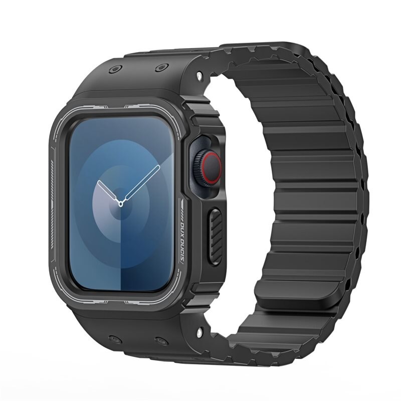 Dux Ducis OA Series Deksel + Reim Silikon Apple Watch 45mm Series 9 svart
