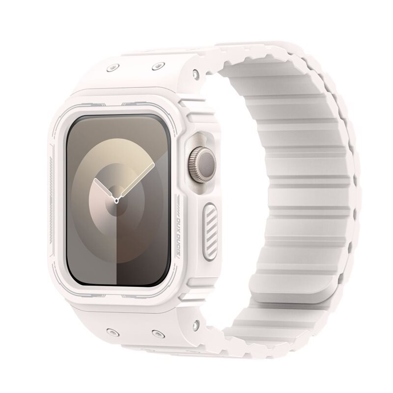 Dux Ducis OA Series Deksel + Reim Silikon Apple Watch 45mm Series 9 hvit