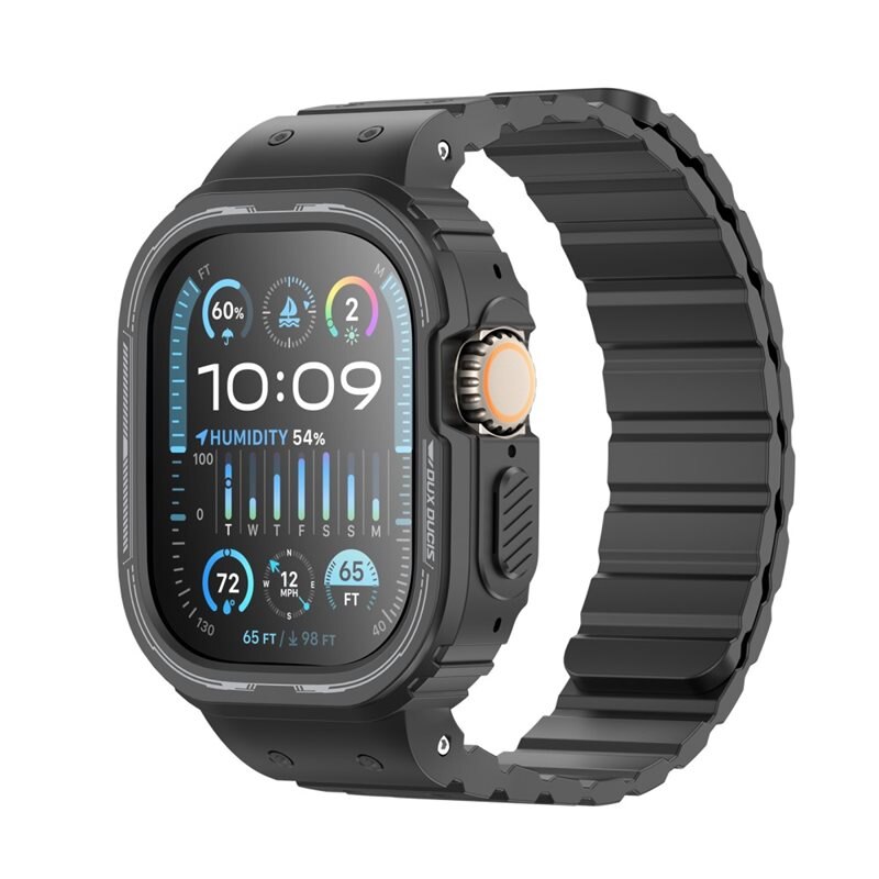 Dux Ducis OA Series Deksel + Reim Silikon Apple Watch Ultra 2 49mm svart