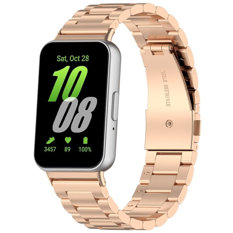 Samsung Galaxy Fit 3 Metal Reim Rosegull - Armbånd i luksuriøs og stilren design