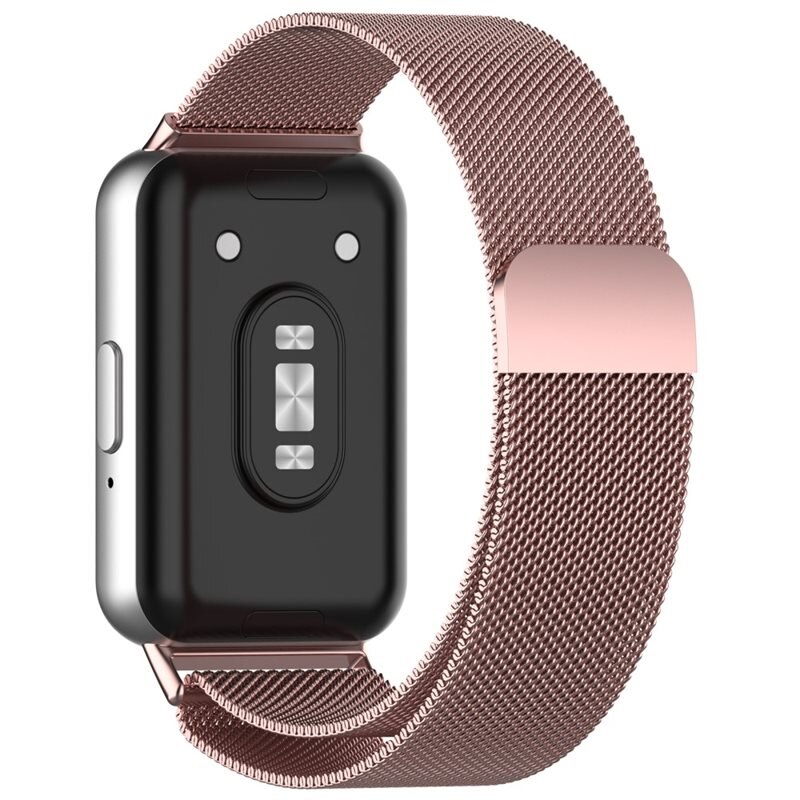 Samsung Galaxy Fit 3 Reim Milanese Loop Rosa gull - Luksuriøst armbånd med magnetisk lukking - Rustfritt stål