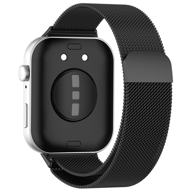 Huawei Watch Fit 3 Reim Milanese Loop Svart - Luksuriøst armbånd med magnetisk lukking - Rustfritt stål