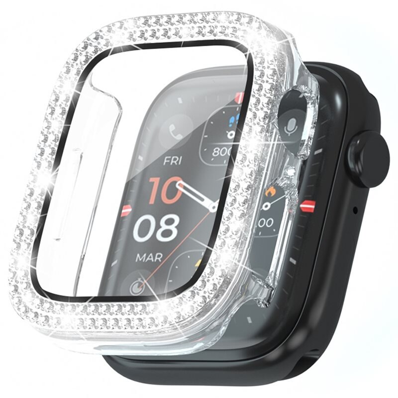 Full Cover Case Rhinestone Apple Watch Series 4-6 40mm Gjennomsiktig