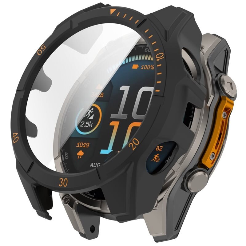 Full Cover Case Garmin Fenix 8 Solar 47mm Svart - Deksel
