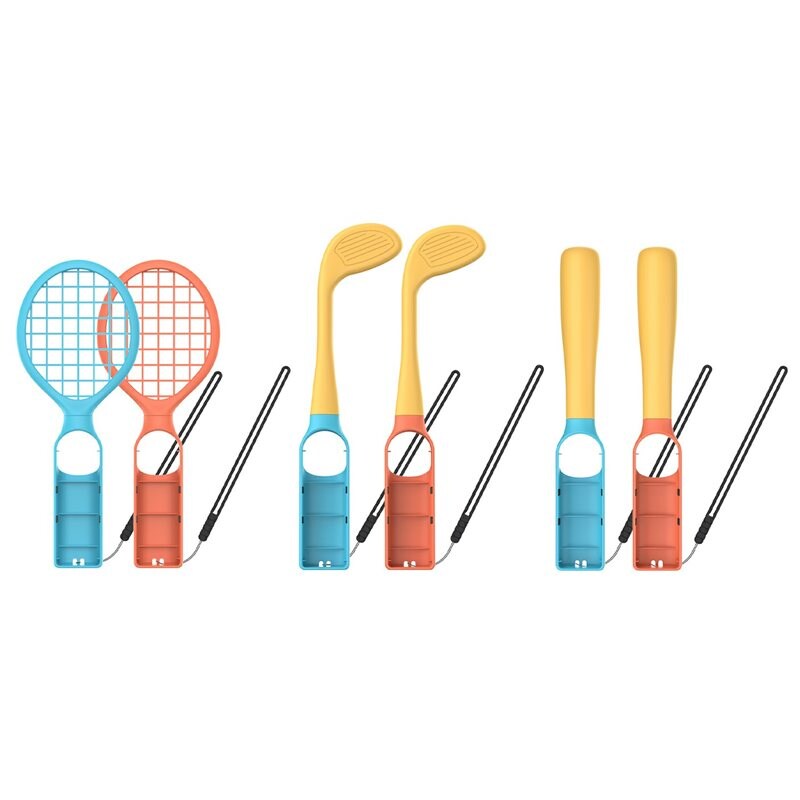 Dobe 6-pack Sportstilbehør til Joy-Con Nintendo Switch 2 Blå/Rød