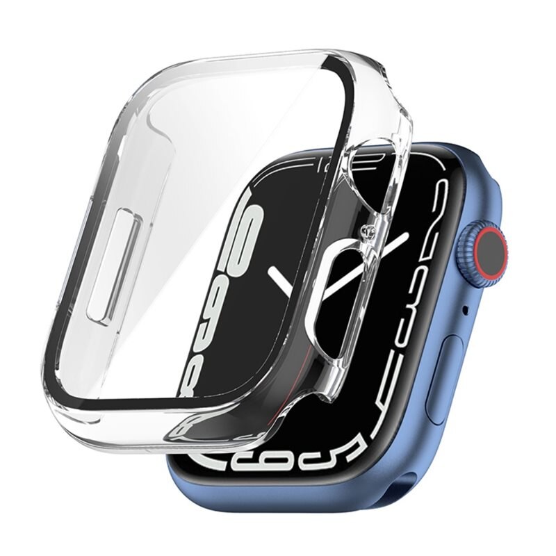 Full Cover Case Apple Watch Series 8 45mm Gjennomsiktig - Deksel