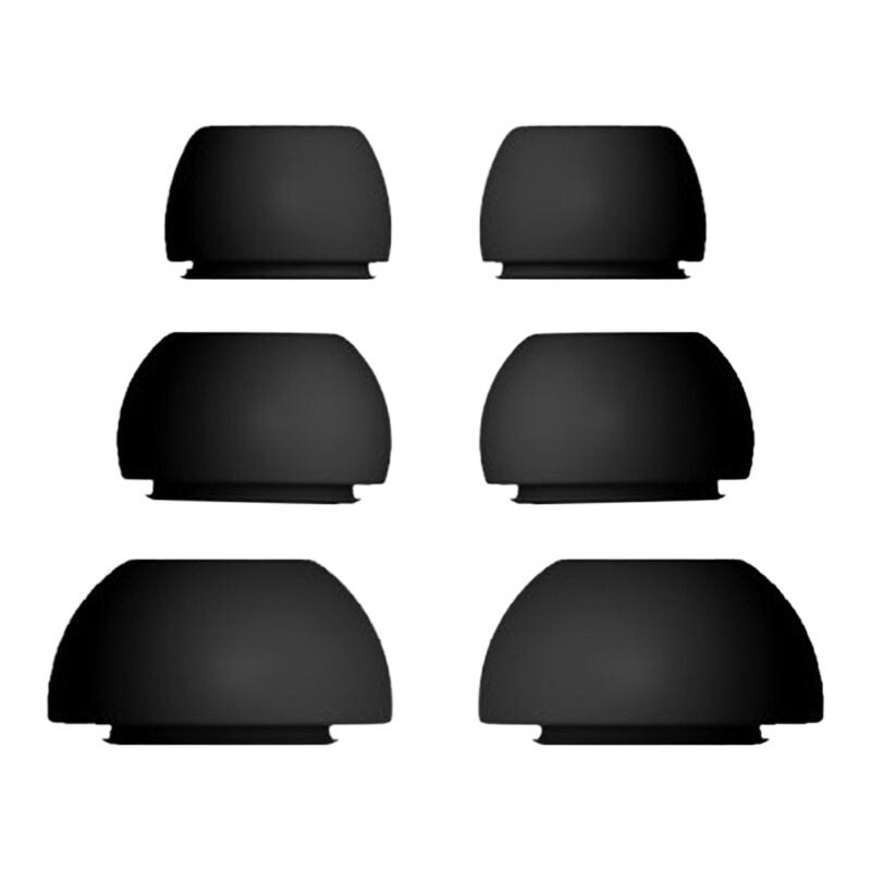 Ear Tips (3-pack) Apple AirPods Pro 3 Svart - ørepropper i silikon (3-pakning)