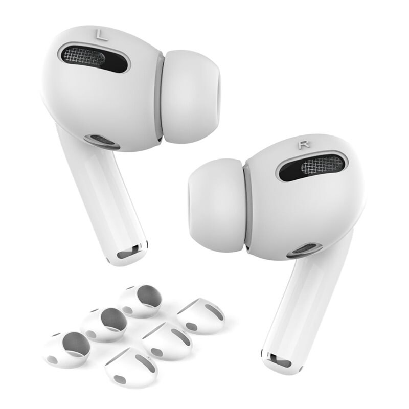 Ahastyle Earpads Silikon (3-pack) Apple AirPods Pro hvit - Silikonøreputer i 3-pakning