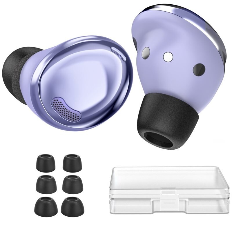 Ahastyle Memory Foam Ear Tips (3-pack) Samsung Galaxy Buds 2 Pro svart - Medium Memory Foam-ørepropper