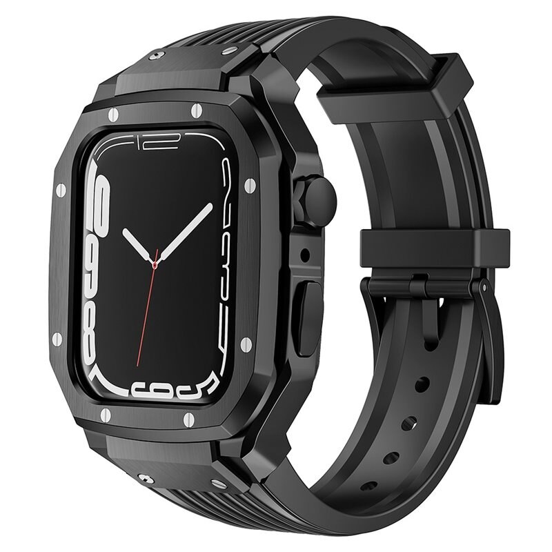 Apple Watch 45mm Series 7 Adventure Metalldeksel + Reim svart