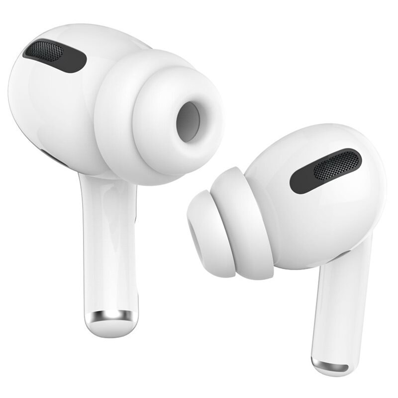 Ahastyle Soft Ear Tips (2-pack) AirPods Pro hvit (Large) - myke ørepropper i 2-pakning